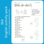 Instructions 2 Skit: Do or don't? (Faire ou pas faire)