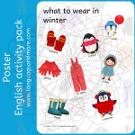 Winter clothes poster - Les vêtements d'hiver